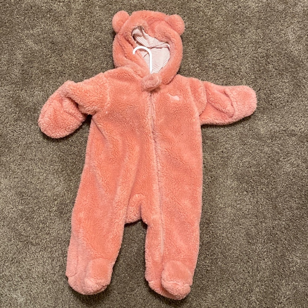 Carters pink Bear Suit 0-3 months